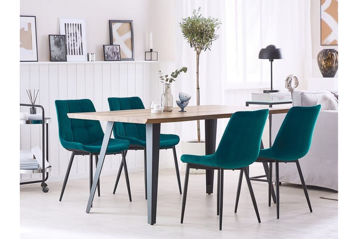 Samettituoli Tittebo 2-pak - Sininen - Ruokapöydän tuolit