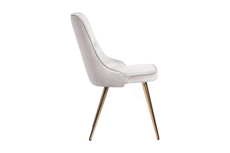 Samettituoli Velvet Deluxe - Messinki/Harmaa - Huonekalut - Tuoli & nojatuoli - Ruokapöydän tuolit