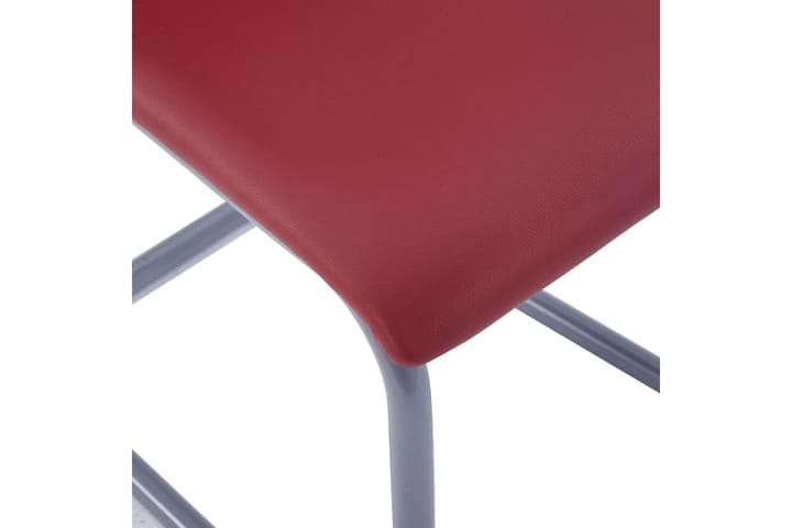 Takajalattomat ruokapöydän tuolit 4 kpl punainen keinonahka - Punainen - Ruokapöydän tuolit