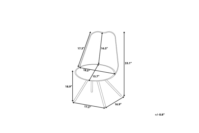 Tuoli 2 kpl Dakota Ii - Valkoinen/Ruskea - Huonekalut - Tuoli & nojatuoli - Ruokapöydän tuolit