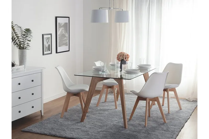 Tuoli 2 kpl Dakota Ii - Valkoinen/Ruskea - Huonekalut - Tuoli & nojatuoli - Ruokapöydän tuolit