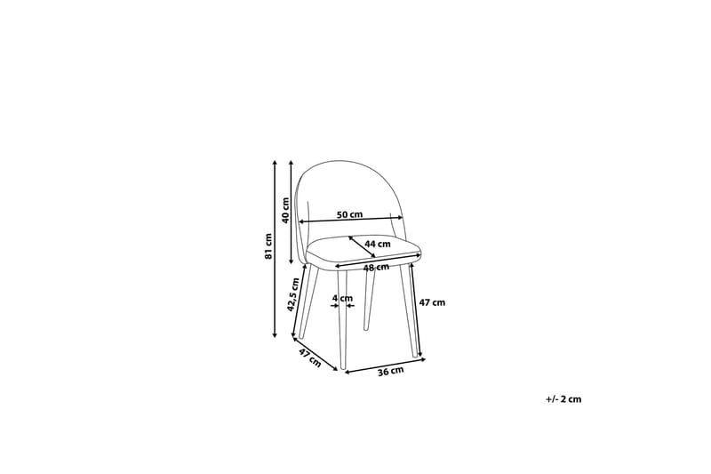 Tuoli 2 kpl Visalia - Vihreä - Huonekalut - Tuoli & nojatuoli - Ruokapöydän tuolit