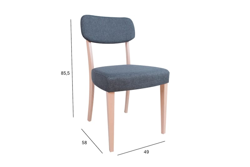 Tuoli Adora 49x58x85,5 cm Harmaa/Vaalea Pyökki - Huonekalut - Tuoli & nojatuoli - Ruokapöydän tuolit