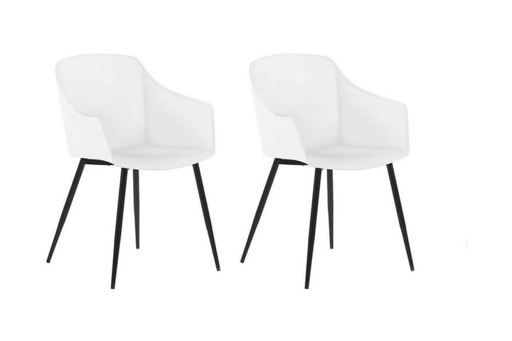 Tuoli Avda 2-pak - Valkoinen - Meikkituoli - Käsinojallinen tuoli - Ruokapöydän tuolit