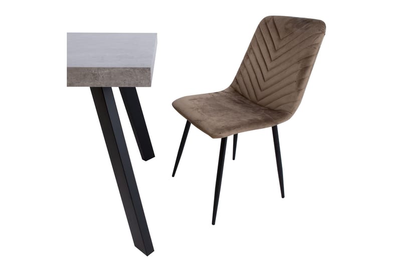 Tuoli Brie Beige Sametti - Huonekalut - Tuoli & nojatuoli - Ruokapöydän tuolit