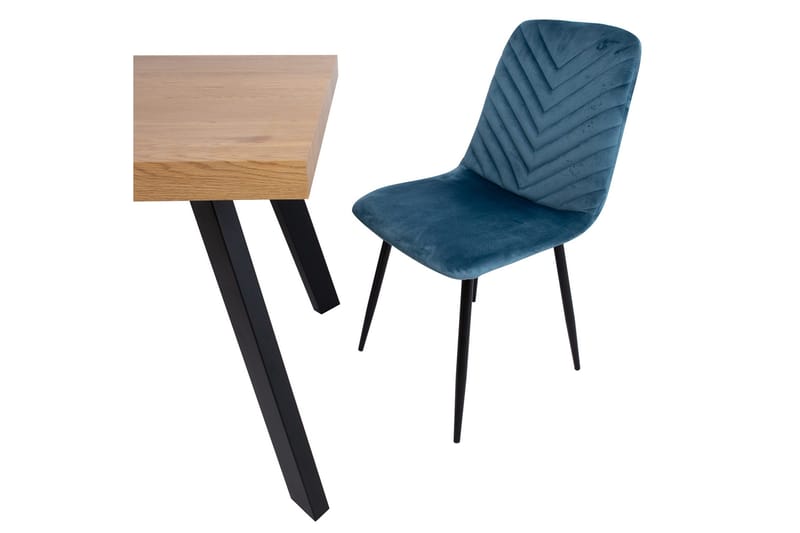 Tuoli Brie Sininen Sametti - Huonekalut - Tuoli & nojatuoli - Ruokapöydän tuolit