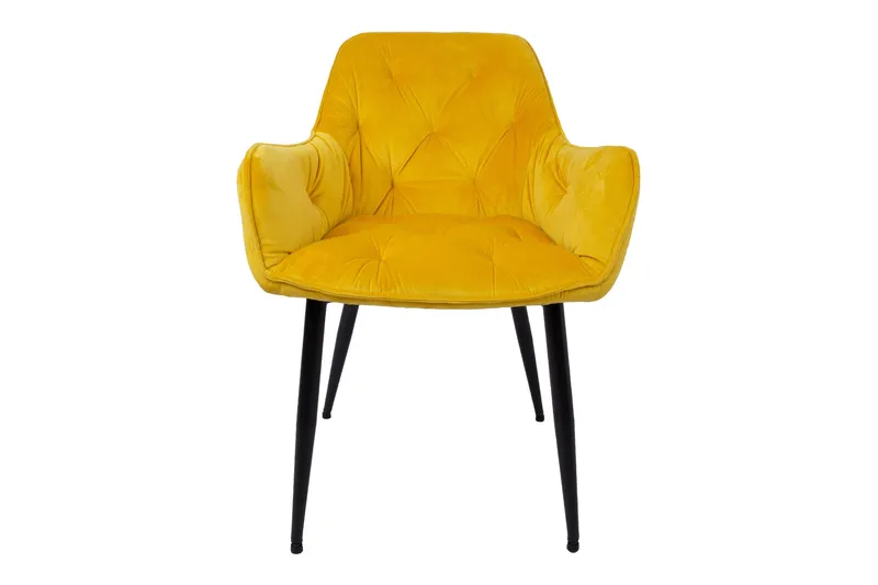 Tuoli Brita 61x57x83 cm Keltainen - Huonekalut - Tuoli & nojatuoli - Ruokapöydän tuolit