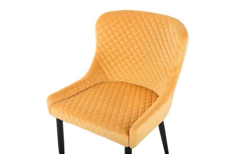 Tuoli Comito 2-pak Sametti - Keltainen - Huonekalut - Tuoli & nojatuoli - Ruokapöydän tuolit
