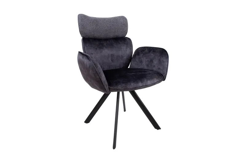 Tuoli Eddy Käsinojilla Tummanharmaa Sametti, undefined