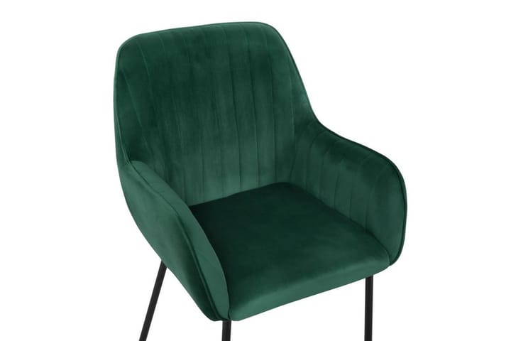 Tuoli Gimena 2-pak Sametti - Vihreä - Ruokapöydän tuolit - Meikkituoli - Käsinojallinen tuoli