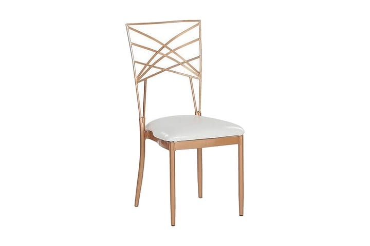 Tuoli Gines 2-pak - Roosa/Kulta/Keinonahka - Ruokapöydän tuolit