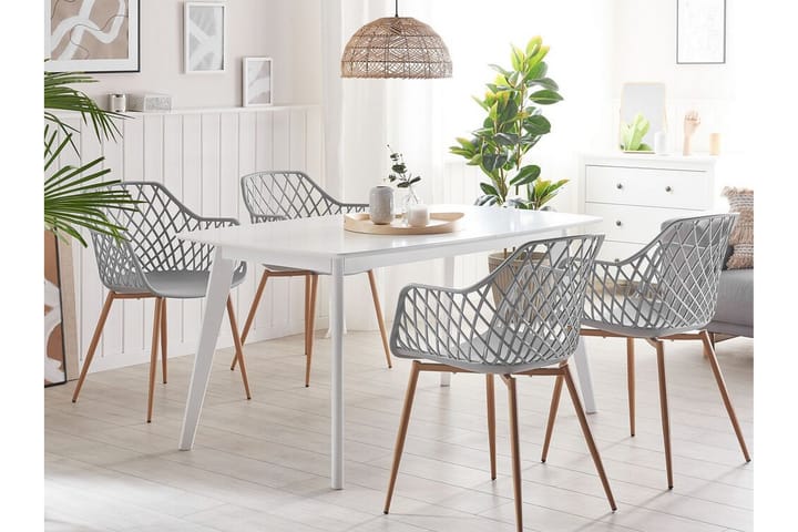 Tuoli Lawler 2-pak - Vaaleanharmaa - Ruokapöydän tuolit - Meikkituoli - Käsinojallinen tuoli