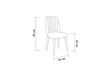 Tuoli Swonger 85 cm - Pähkinä/Antrasiitti - Huonekalut - Tuoli & nojatuoli - Ruokapöydän tuolit