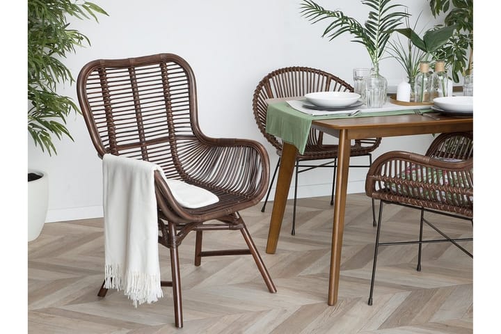 Tuoli Togo 2:n setti - Ruskea - Meikkituoli - Käsinojallinen tuoli - Ruokapöydän tuolit