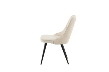 Velvet Deluxe -luksussamettituoli - Musta/Beige - Huonekalut - Tuoli & nojatuoli - Ruokapöydän tuolit