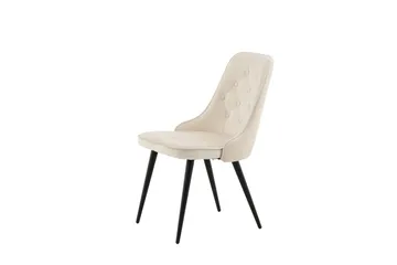 Velvet Deluxe -luksussamettituoli - Musta/Beige - Huonekalut - Tuoli & nojatuoli - Ruokapöydän tuolit
