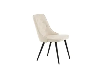 Velvet Deluxe -luksussamettituoli - Musta/Beige - Huonekalut - Tuoli & nojatuoli - Ruokapöydän tuolit