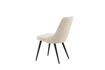 Velvet Deluxe -luksussamettituoli - Musta/Beige - Huonekalut - Tuoli & nojatuoli - Ruokapöydän tuolit