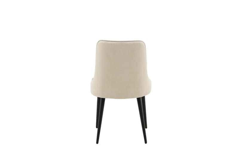 Velvet Deluxe Samettituoli - Musta/Beige - Huonekalut - Tuoli & nojatuoli - Ruokapöydän tuolit