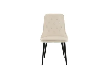 Velvet Deluxe Samettituoli - Musta/Beige - Huonekalut - Tuoli & nojatuoli - Ruokapöydän tuolit