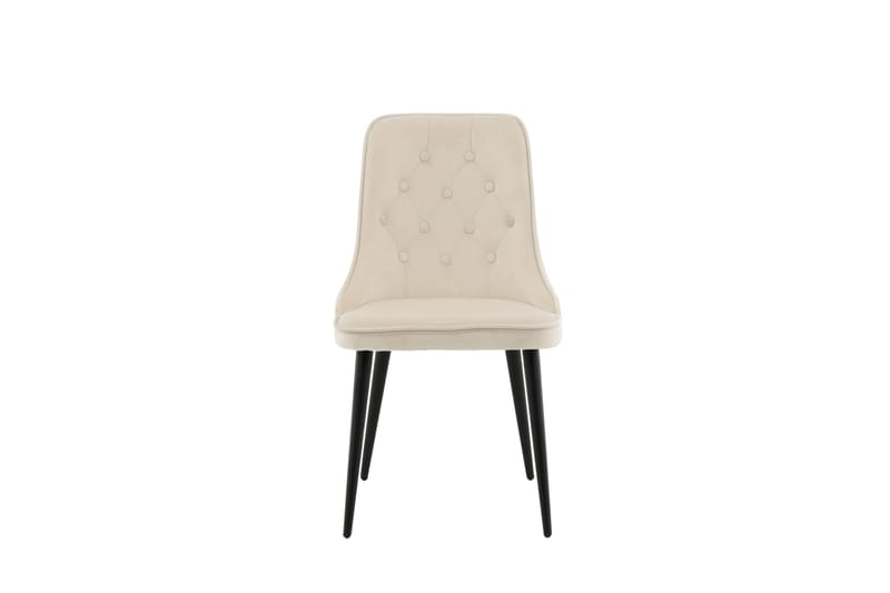 Velvet Deluxe Samettituoli - Musta/Beige - Huonekalut - Tuoli & nojatuoli - Ruokapöydän tuolit