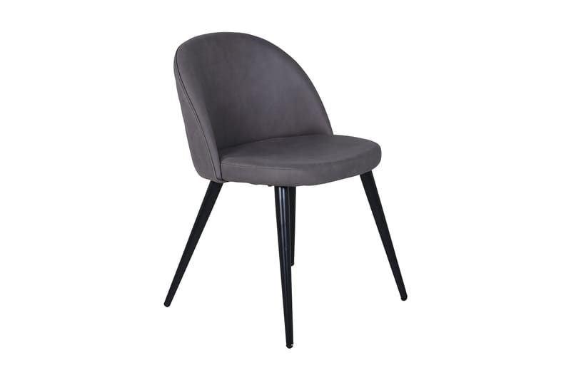 Velvet Stitches -ruokatuoli, Harmaa/musta