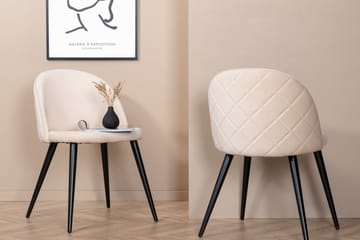 Velvet Stitches -ruokatuoli - Musta - Huonekalut - Tuoli & nojatuoli - Ruokapöydän tuolit