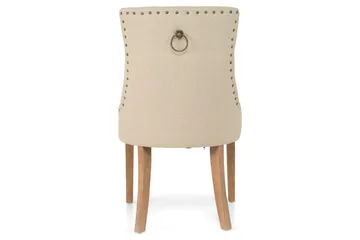Viktoria-ruokapöydän tuoli niiteillä - Beige/vintage - Huonekalut - Tuoli & nojatuoli - Ruokapöydän tuolit