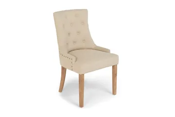 Viktoria-ruokapöydän tuoli niiteillä - Beige/vintage - Huonekalut - Tuoli & nojatuoli - Ruokapöydän tuolit