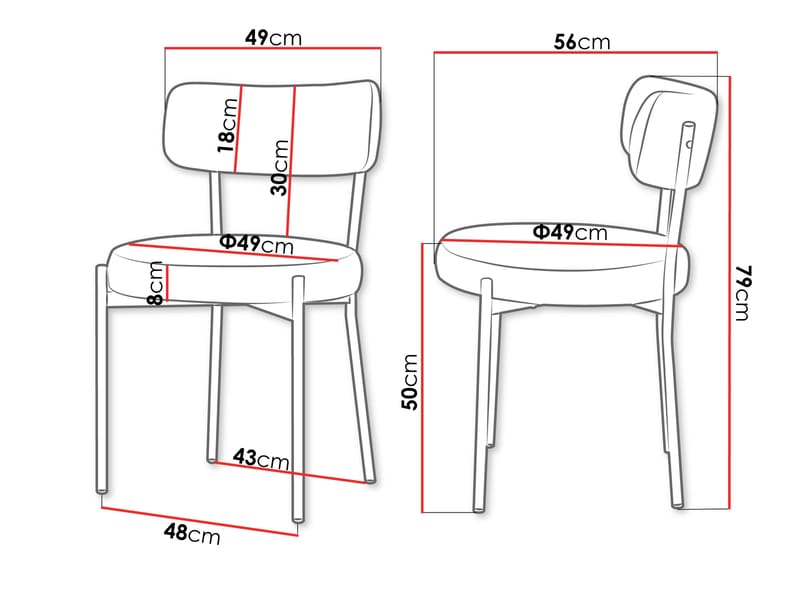Salvenn Ruokatuoli 2-pakkaus - Beige - Huonekalut - Tuoli & nojatuoli - Ruokapöydän tuolit