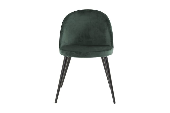 Samettituoli Luisa - Tummanvihreä/Musta - Ruokapöydän tuolit