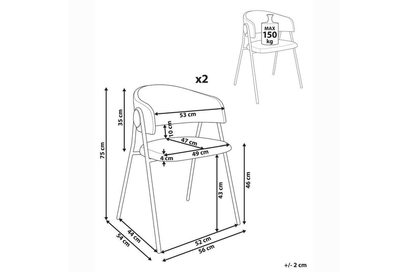 Sarja 2 ruokatuolia Alanson - Huonekalut - Tuoli & nojatuoli - Ruokapöydän tuolit