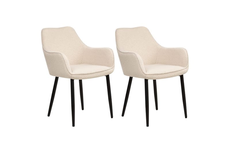 Sarja 2 ruokatuolia Alden - Beige, musta - Huonekalut - Tuoli & nojatuoli - Ruokapöydän tuolit