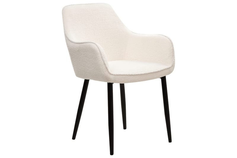 Sarja 2 ruokatuolia Alden - Valkoinen, Musta - Huonekalut - Tuoli & nojatuoli - Ruokapöydän tuolit
