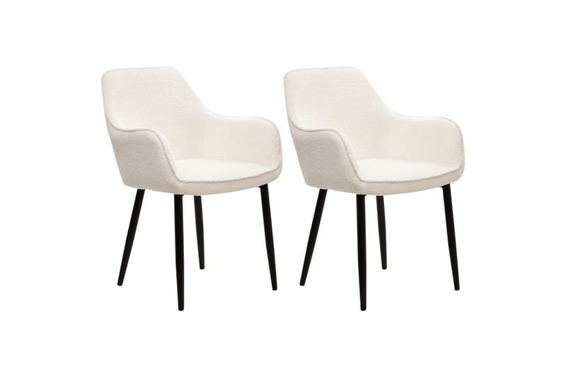 Sarja 2 ruokatuolia Alden - Valkoinen, Musta - Huonekalut - Tuoli & nojatuoli - Ruokapöydän tuolit