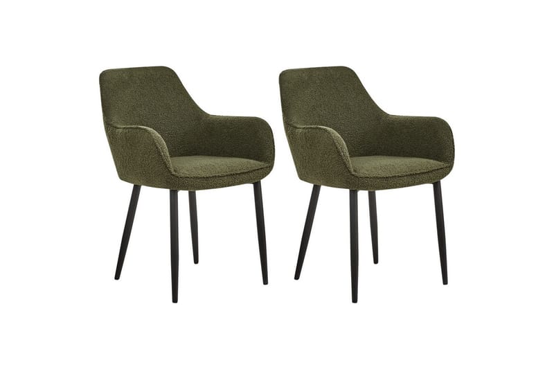 Sarja 2 ruokatuolia Alden - Vihreä, musta - Huonekalut - Tuoli & nojatuoli - Ruokapöydän tuolit