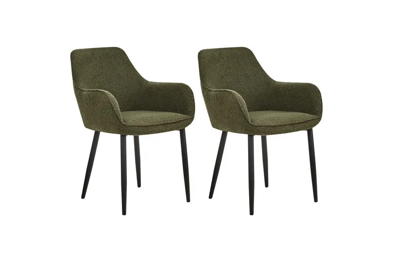Sarja 2 ruokatuolia Alden - Vihreä, musta - Huonekalut - Tuoli & nojatuoli - Ruokapöydän tuolit