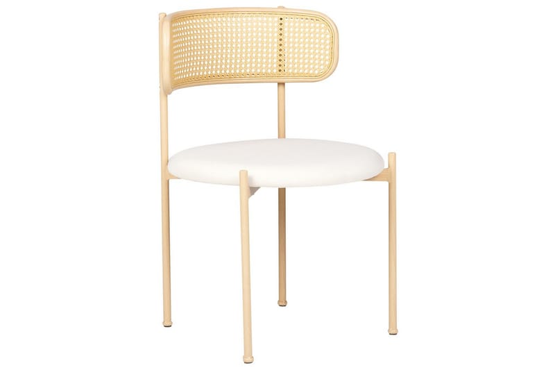 Sarja 2 ruokatuolia Andover - Vaalea puu, beige - Huonekalut - Tuoli & nojatuoli - Ruokapöydän tuolit