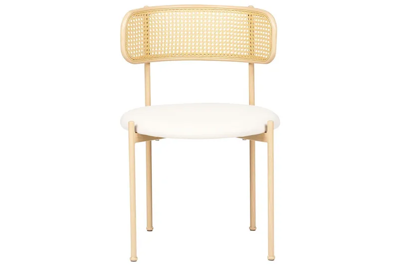 Sarja 2 ruokatuolia Andover - Vaalea puu, beige - Huonekalut - Tuoli & nojatuoli - Ruokapöydän tuolit