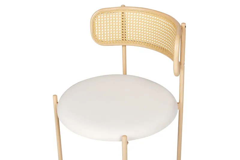 Sarja 2 ruokatuolia Andover - Vaalea puu, beige - Huonekalut - Tuoli & nojatuoli - Ruokapöydän tuolit