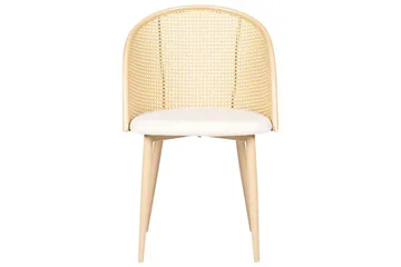 Sarja 2 ruokatuolia Cornell - Vaalea puu, beige - Huonekalut - Tuoli & nojatuoli - Ruokapöydän tuolit