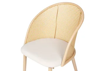 Sarja 2 ruokatuolia Cornell - Vaalea puu, beige - Huonekalut - Tuoli & nojatuoli - Ruokapöydän tuolit
