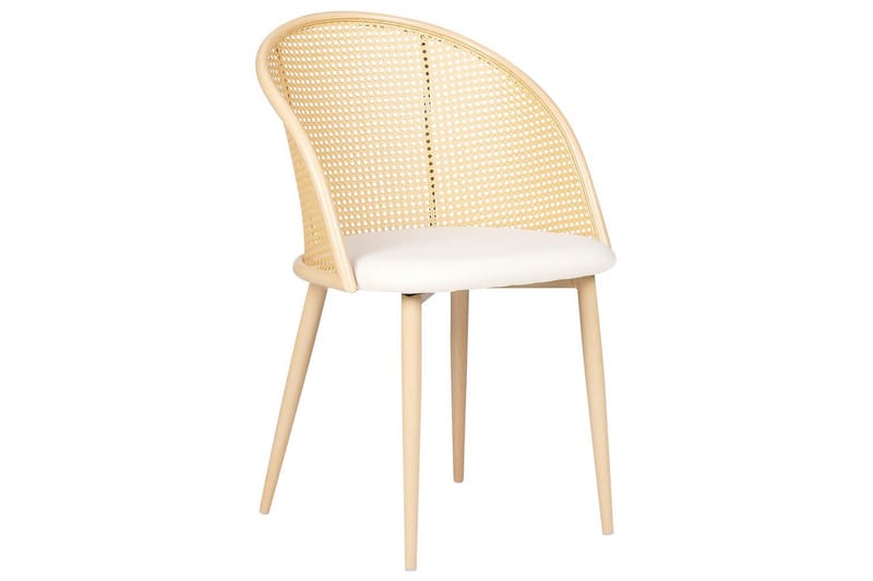 Sarja 2 ruokatuolia Cornell - Vaalea puu, beige - Huonekalut - Tuoli & nojatuoli - Ruokapöydän tuolit