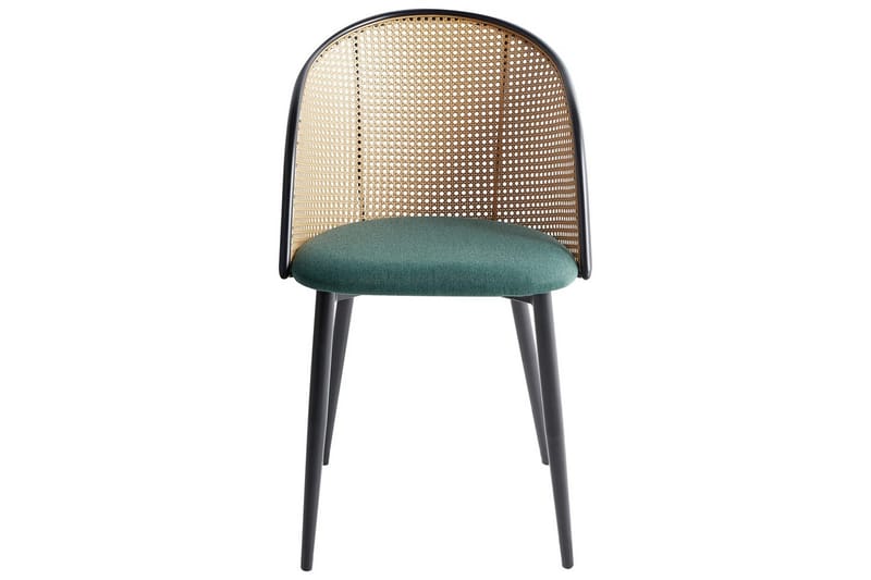 Sarja 2 ruokatuolia Cornell - Vihreä, musta, vaalea puu - Huonekalut - Tuoli & nojatuoli - Ruokapöydän tuolit