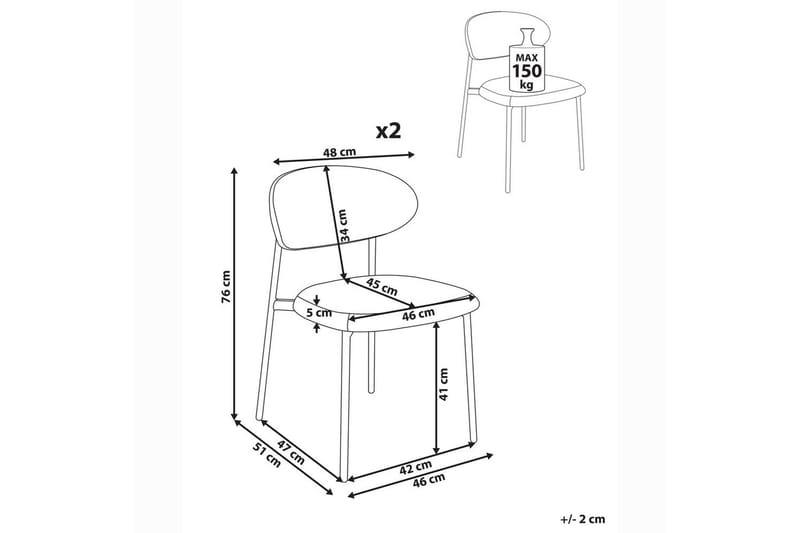 Sarja 2 ruokatuolia Cowley - Huonekalut - Tuoli & nojatuoli - Ruokapöydän tuolit