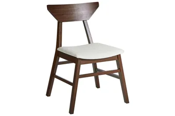 Sarja 2 ruokatuolia Hopkins - Ruskea, Beige - Huonekalut - Tuoli & nojatuoli - Ruokapöydän tuolit