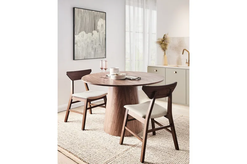 Sarja 2 ruokatuolia Hopkins - Ruskea, Beige - Huonekalut - Tuoli & nojatuoli - Ruokapöydän tuolit