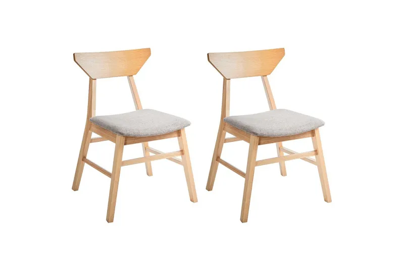 Sarja 2 ruokatuolia Hopkins, Ruskea, Taupe