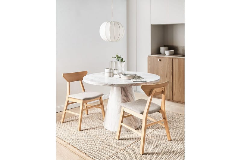 Sarja 2 ruokatuolia Hopkins - Ruskea, Taupe - Huonekalut - Tuoli & nojatuoli - Ruokapöydän tuolit