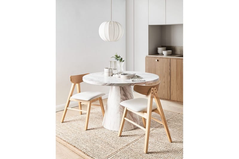 Sarja 2 ruokatuolia Lacota - Vaaleanruskea, harmaa - Huonekalut - Tuoli & nojatuoli - Ruokapöydän tuolit